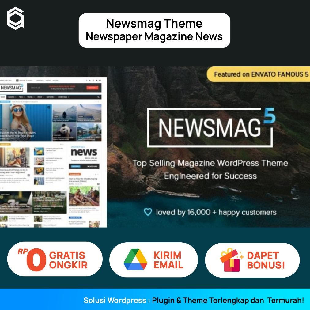 Newsmag Theme Premium Wordpress Berita Responsive