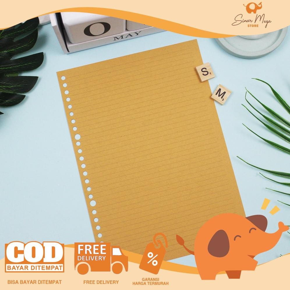 

SM Isi Ulang Loose Leaf Refill Binder B5 60 Lembar KRAFT PAPER / NotLeaf Kertas Coklat RB07