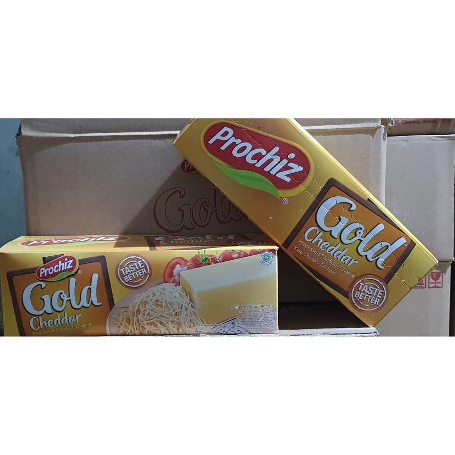 

Baru Prochiz Gold Cheddar Cheese 2kg Keju Blok Halal Ekonomis