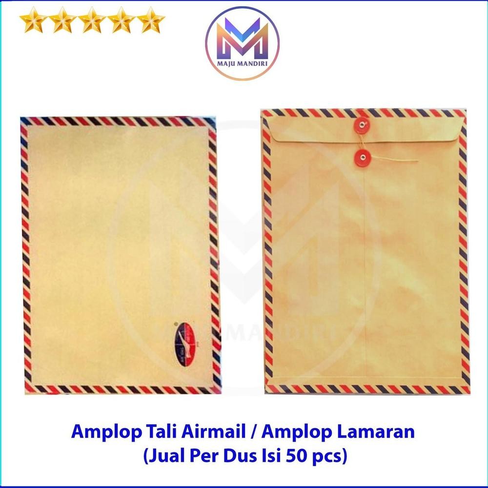 

Amplop Tali Coklat Airmail / Map Coklat Lamaran Kerja Isi 50 Pcs RB07