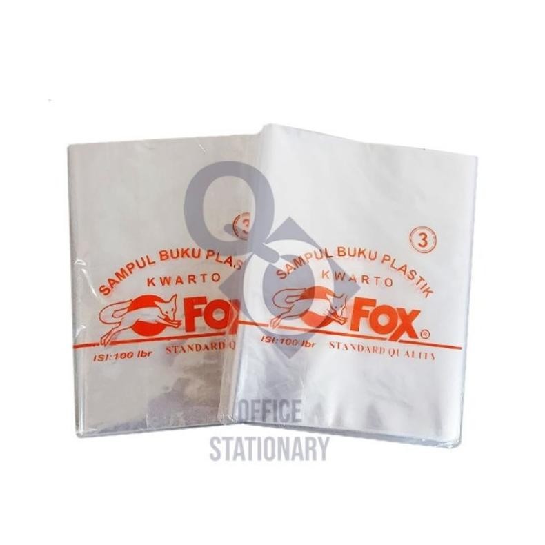 

Sampul Plastik Bening Fox Sampul Buku Tulis Coklat Cokelat Qwarto Kuarto Boxy RB07