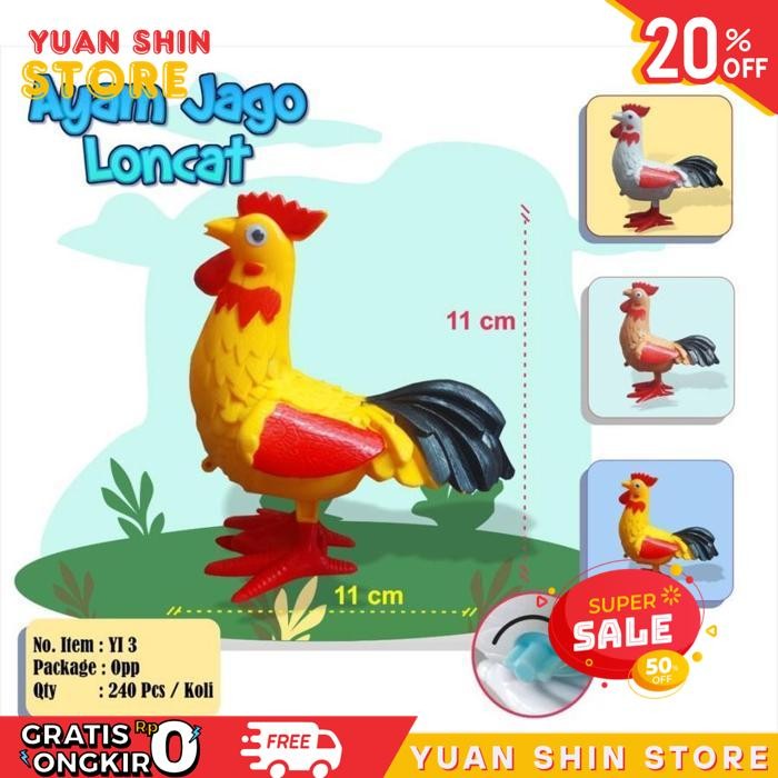 PROMO MAINAN BAYI AYAM JAGO PUTAR JALAN LUCU AYAM JAGO LONCAT YI 3/MAINAN AYAM JAGO/MAINAN AYAM LONC