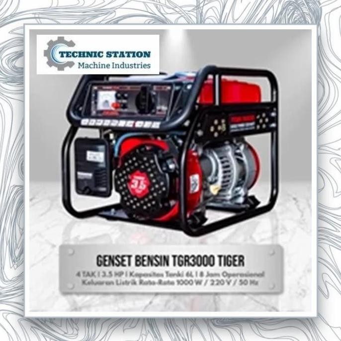 

Terlaris Genset Bensin Tiger Tgr 3000 1200 Watt