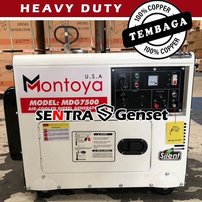 

Terlaris Genset Silent 5000 Watt Montoya Mdg 7500 Usa Technology