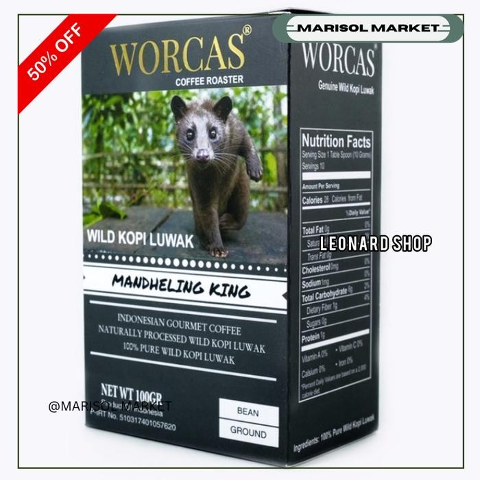 

KOPI LUWAK LIAR WORCAS MANDHELING KING BOX BIJI / BUBUK BEAN / GROUND TERBARU