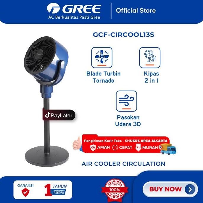 

Terlaris Gree - Air Circulation Fan - Swing Otomatis - 2In1 Kipas Meja Dan Lantai- Gcf-Circool13S