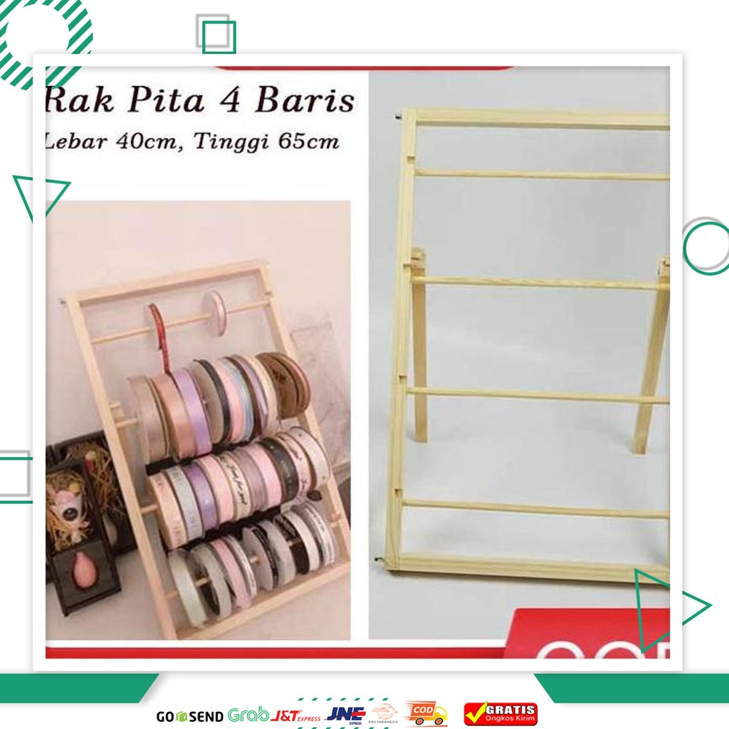 

Terbaru Rak Pita 4 Baris - Rak Pita Toko Bunga Kerajinan Tangan Ll007