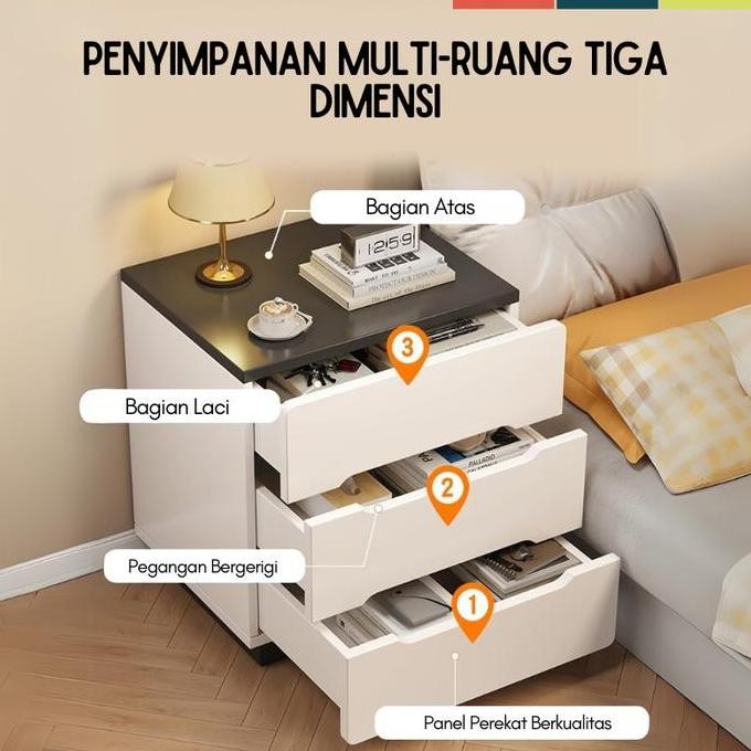 

Terlaris Meja Nakas Minimalis Meja Kecil Meja Sudut Meja Kamar Samping Tempat Tidur Bedside Table 3 Laci O11A1