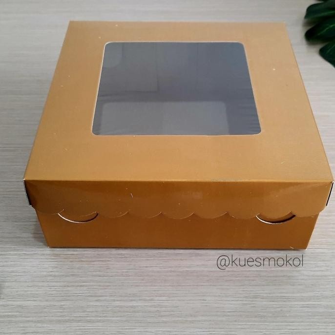 (Expert) Dus Kue 20x20 cm - Box Kue - Cake Box Gold - Emas