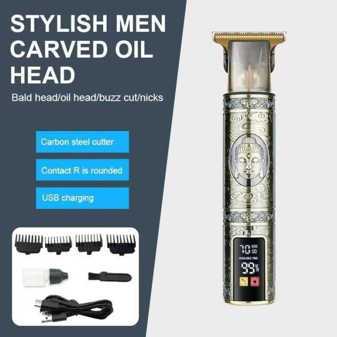 Terlaris Alat Cukur Rambut Elektrik Hair Clipper Trimmer Model Buddha - T9
