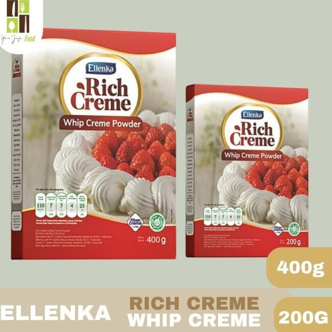 

(Expert) Ellenka Rich Creme Whip Creme Powder / Wipping / Krim Bubuk / Busa Makanan Kemasan 200g/400g