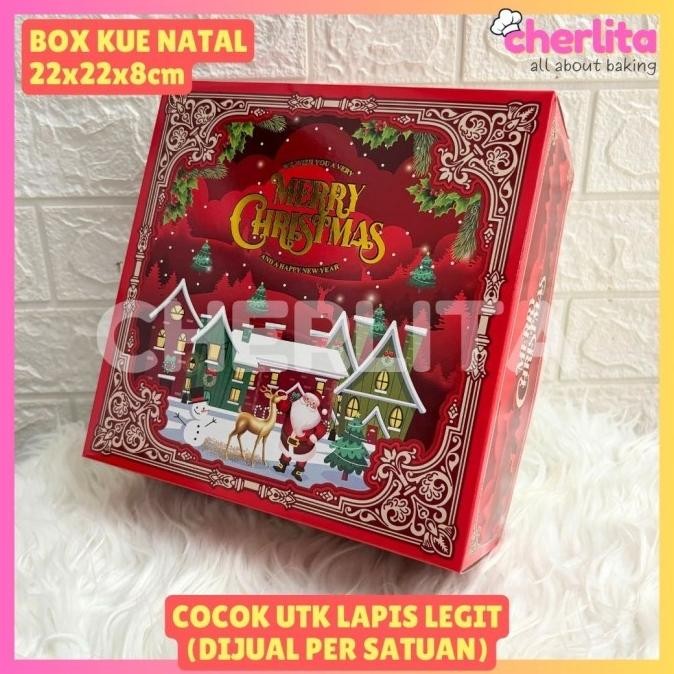 (Expert) Box Dus Natal Christmas Hampers Kotak Brownies Kue Kering