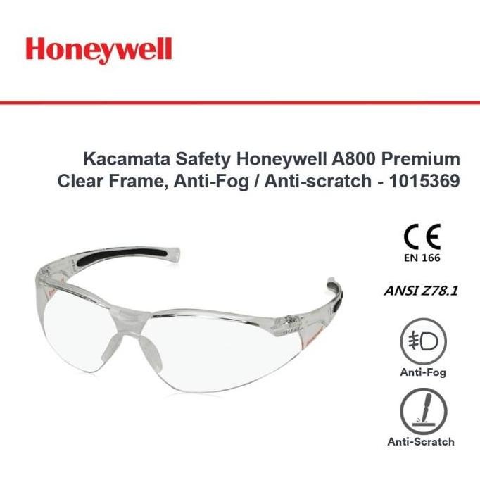 

Terlaris Kacamata Safety Honeywell A800 Premium Clear Frame - 1015369