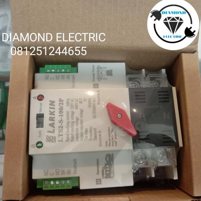 

Terlaris Larkin Ats Otomatic Genset 2 Phase 2 Wire 100A Lts-2P