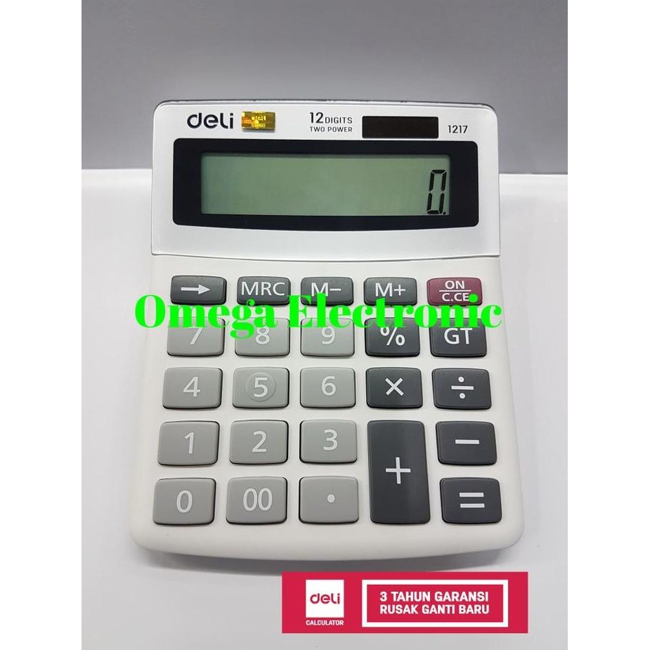 

restock Deli 1217 Calculator Desktop Kalkulator Meja Kantor Office