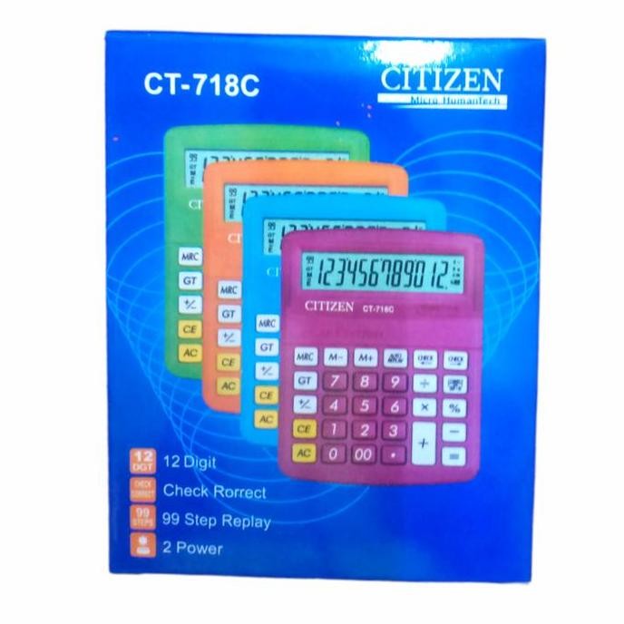 

restock Kalkulator Citizen CT-718 CT-718C 12 Digit Calculator