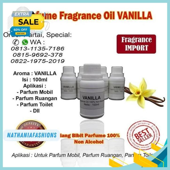 BIBIT BIANG PARFUM AROMA VANILLA 100ML / PARFUM VANILLA / VANILLA EKSKLUSIF 