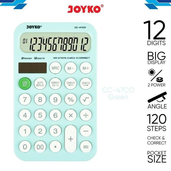 

restock Calculator KALKULATOR JOYKO CC-47CO 12 Digits Check Correct