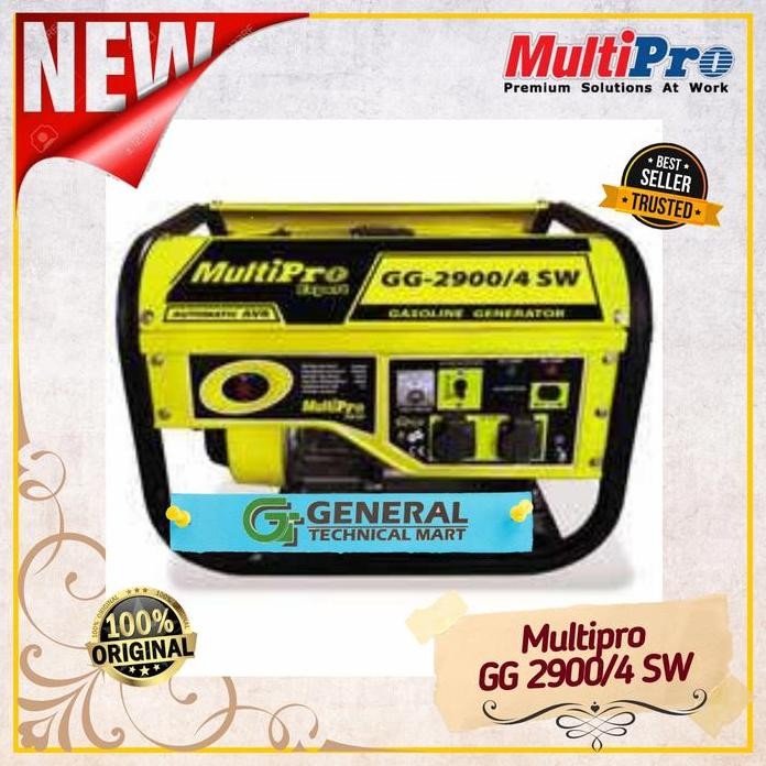 

Terlaris Mesin Genset Bensin Gasoline Multipro Gg2900/4Sw Multipro Gg 2900/4 Sw