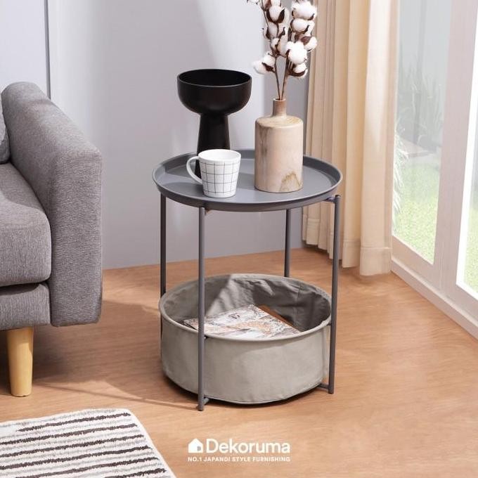

Terlaris Dekoruma Kora Side Table Abu-Abu - Meja Kecil Ruang Tamu