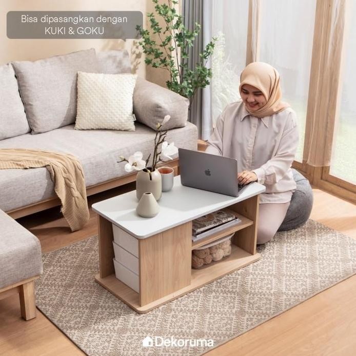

Terlaris Dekoruma Kawa Coffee Table / Meja Tamu Kayu Minimalis