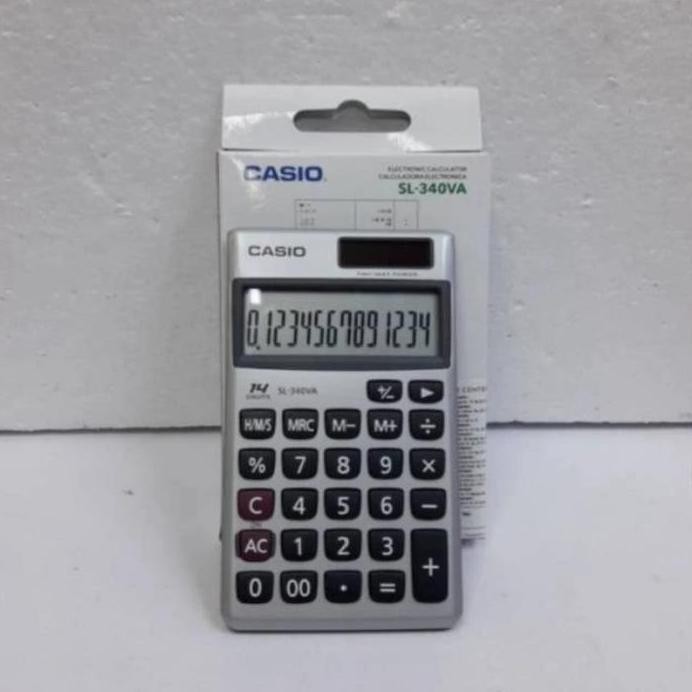 

restock CASIO KALKULATOR 14 DIGIT SL 340 VA PRACTICAL CALCULATOR SMALL