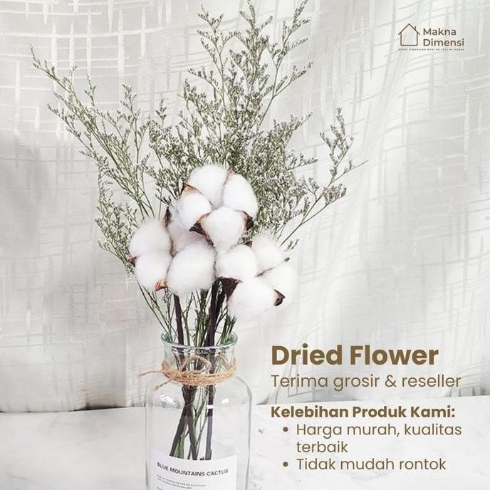 1 set bunga aesthetic JUMBO ukuran besar Vas Meja vas aesthetic vas bunga kering buket bunga kering 