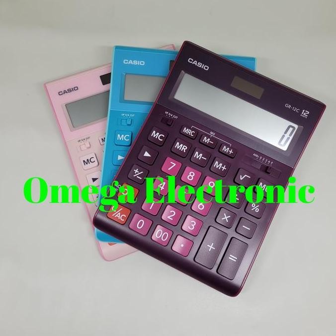 

restock Casio GR-12C - Calculator Desktop Stylish Warna Warni 12 Digits GR 12C