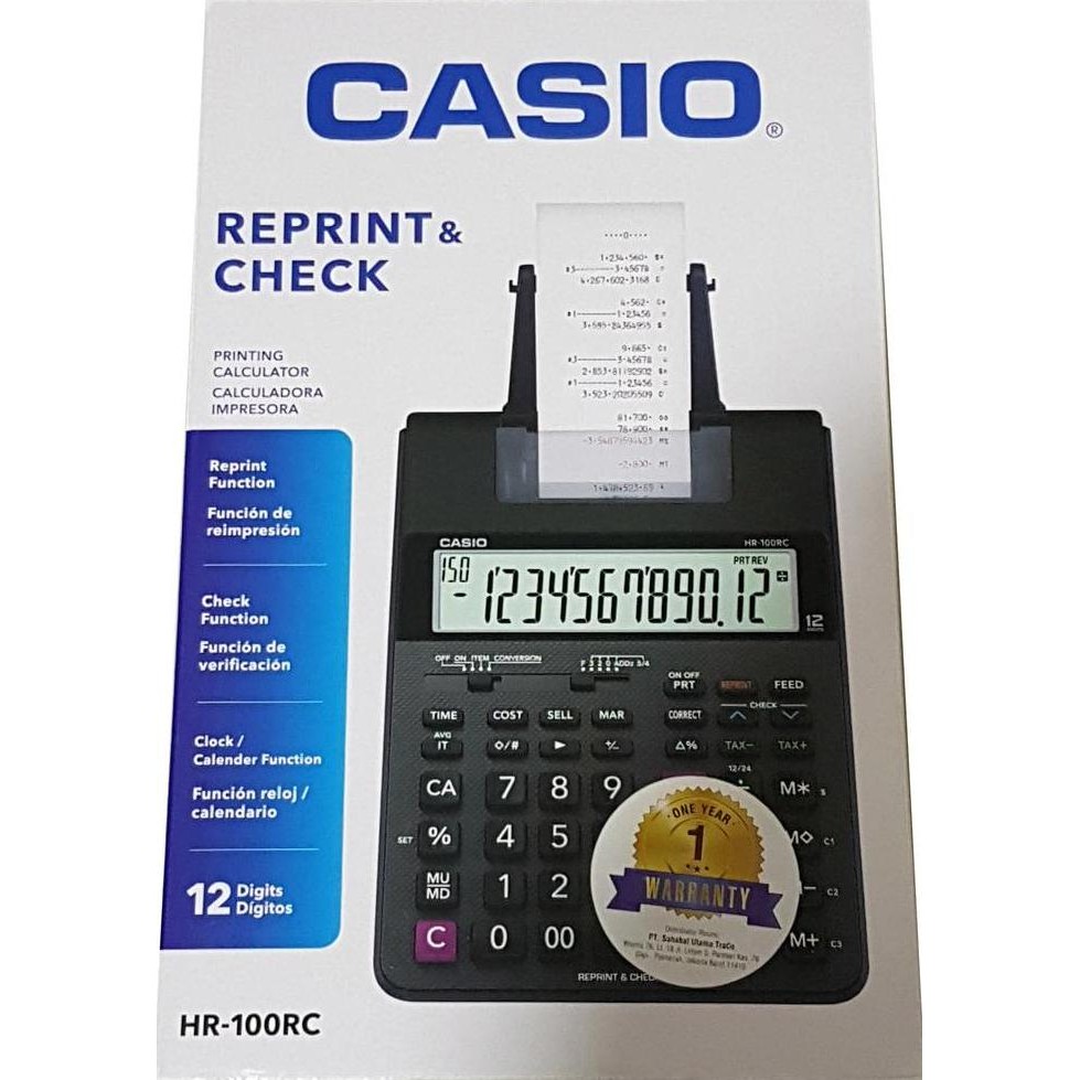 

restock CASIO CALCULATOR PRINTER PRINTING HR 100RC \ HR100RC \ HR 100 RC