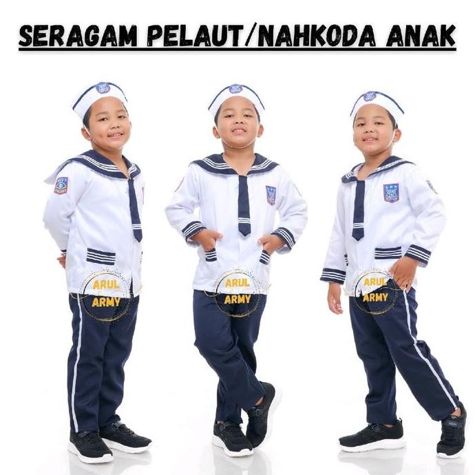 new  COD BAJU SERAGAM PELAUT ANAK TK PAUD POPAYE ANAK NAHKODA ANAK KOSTUM KARNAVAL PROFESI ANAK 17 A