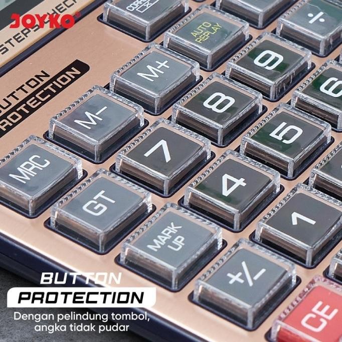 

restock JOYKO CC-56 CHECK & CORRECT CALCULATOR - Kalkulator With Button Protection 12 Digit Cek ulang
