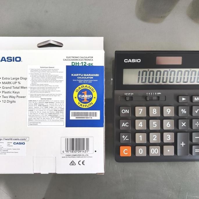 

restock KALKULATOR CASIO 12 DIGIT DH 12 ORIGINAL