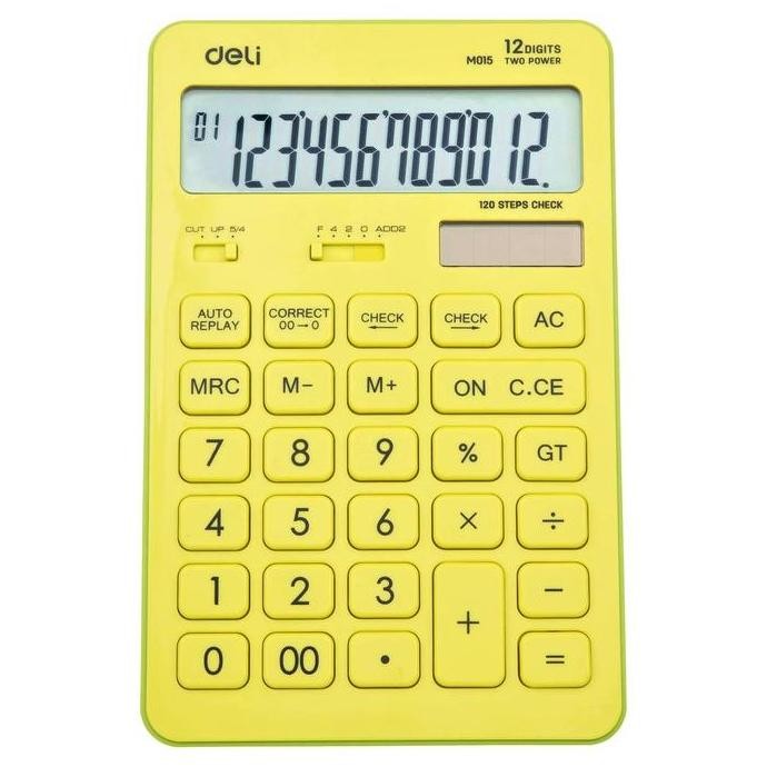 

restock KALKULATOR DAGANG DELI M-015 LUCU WARNA 12 DIGIT CHECK CALCULATOR