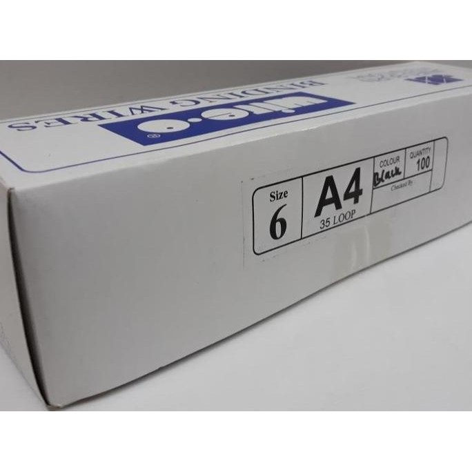 

ready !!! Spiral Kawat A4 3:1 No. 6 (3/8") JBI - Hitam (Box Isi 100 Batang) - Spiral Binder Buku