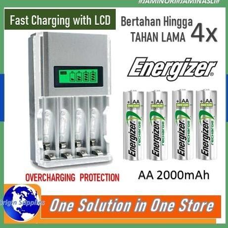 Charger Battery Aa / Aaa + 4 Battery Aa 2000 Mah Energizer