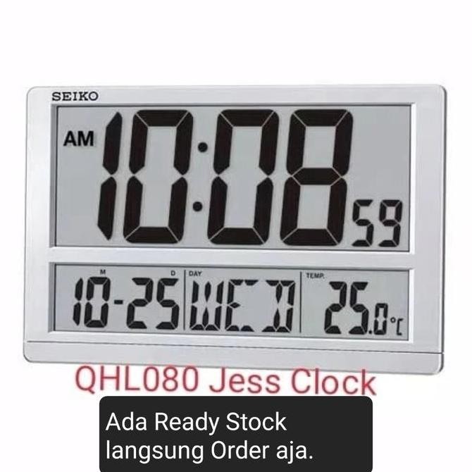 Qhl080 Jam Dinding Digital Seiko Original