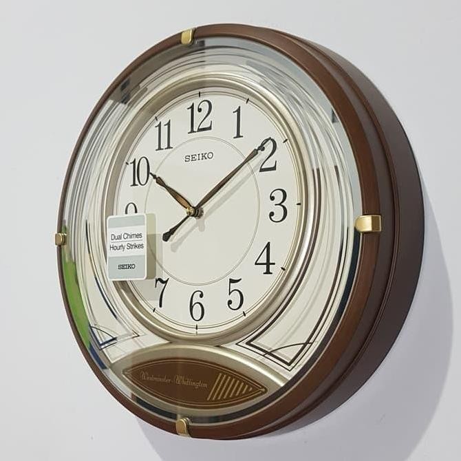 Jam Dinding Seiko Qxd215B Westminster Whittington Qxd215 Brown Case