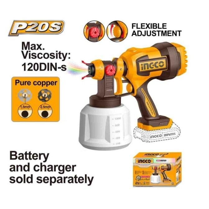 Grosir Ingco Spray Gun Csgli2003 Cordless Battery Semprotan Cat Baterai Csgli