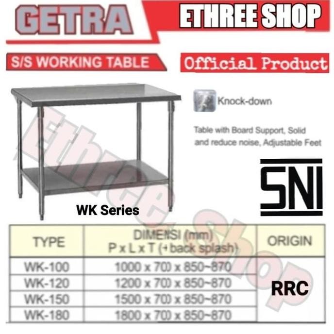 

Terlaris Getra Wk 150 - Working Table - Meja Dapur - Stainless - 150 Cm - Promo