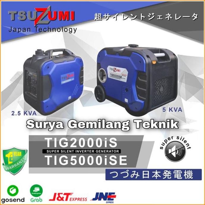 

Terlaris Genset Super Silent Inverter 5 Kva Tig 5000 Is Tsuzumi 5Kva Japan