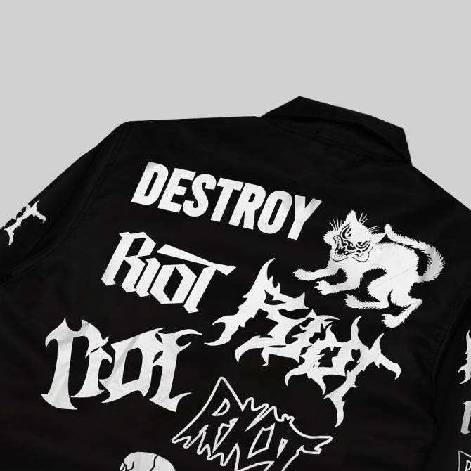 Murah Rawtype Riot Silver Type Windbreaker - Black