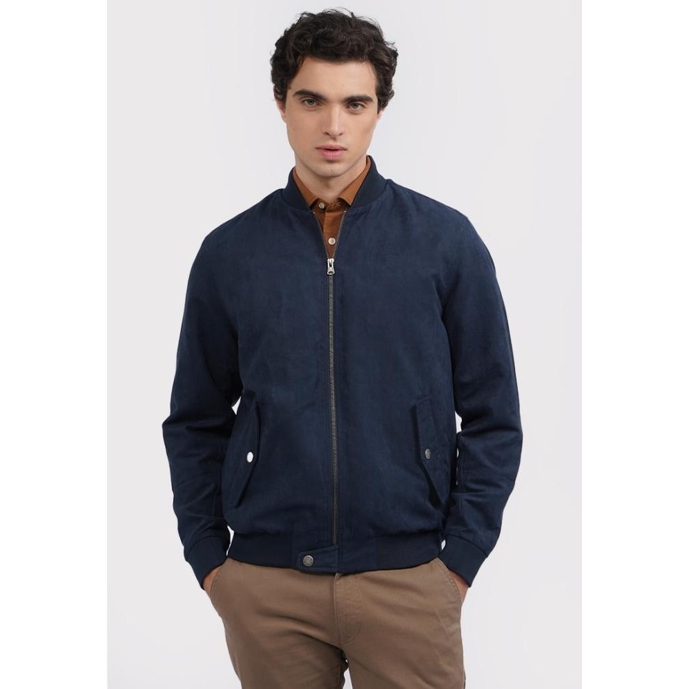 Sale Wood Cut & Sewn Bomber Suede Jacket 2-Jkxlxc125B031 Navy