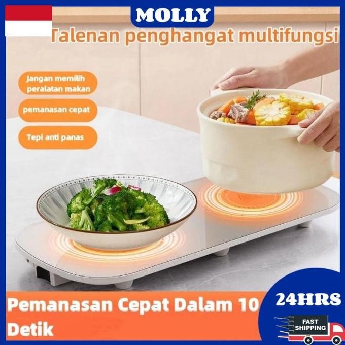 Terlaris Ready Stock Pemanas Makanan Meja / Pelat Pemanas Multi-Fungsi Cerdas, Pemanas Cepat, Pelat 