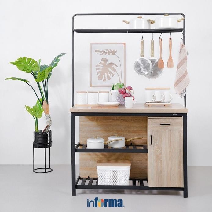 

Terlaris Informa - Zea Island Meja Dapur Dengan 2 Bangku - Oak
