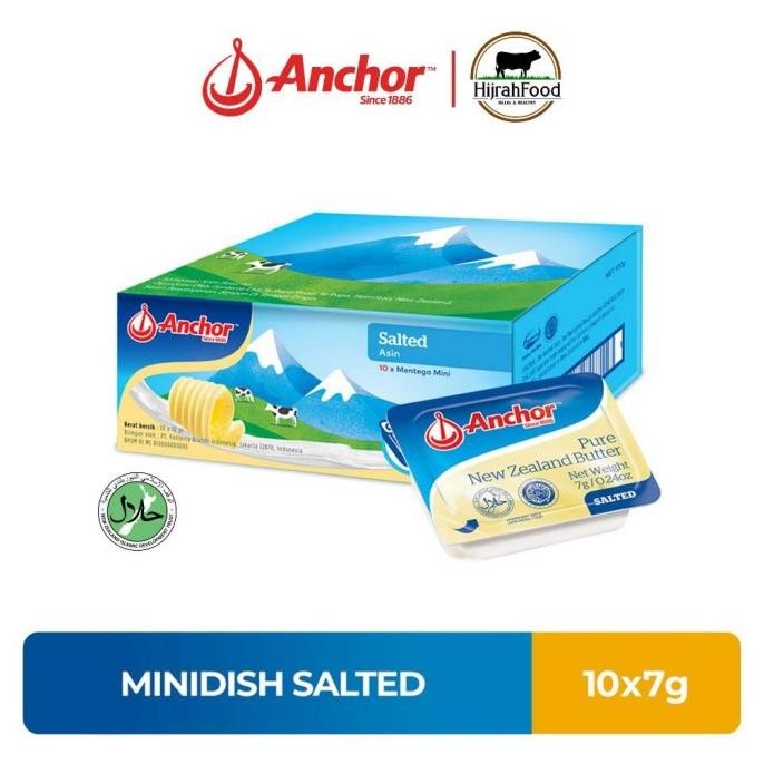

(Expert) Anchor Pure Salted Minidish Butter Mentega Asin New Zealand 7 gram 10pcs