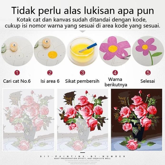 

ready Painting by number kit oil lukisan cat minyak 004