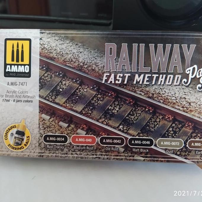 

ready AMIG7471 : RAILWAY FAST METHOD PAINT SET - AMMO Acrylic color set
