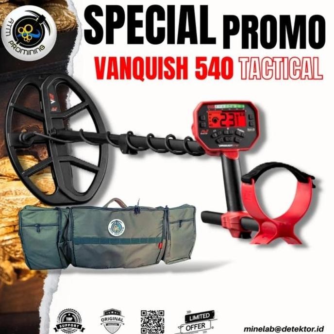 Sale Vanquish 540 Tactical Pack Minelab + Batea- Detektor Emas - Original