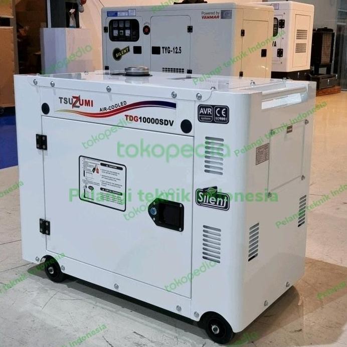 

Terlaris Genset Silent 9 Kva 7500 Watt 3 Phase Diesel Tsuzumi Tdg10000Sdv