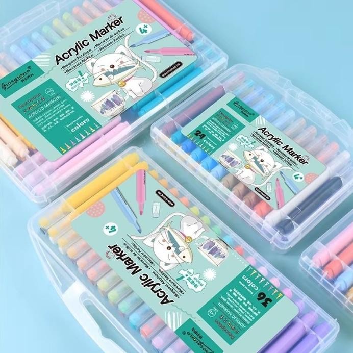 

ready GIORGIONE Acrylic Markers/spidol akrilik macaron set 12/24/36/48/60 Warna